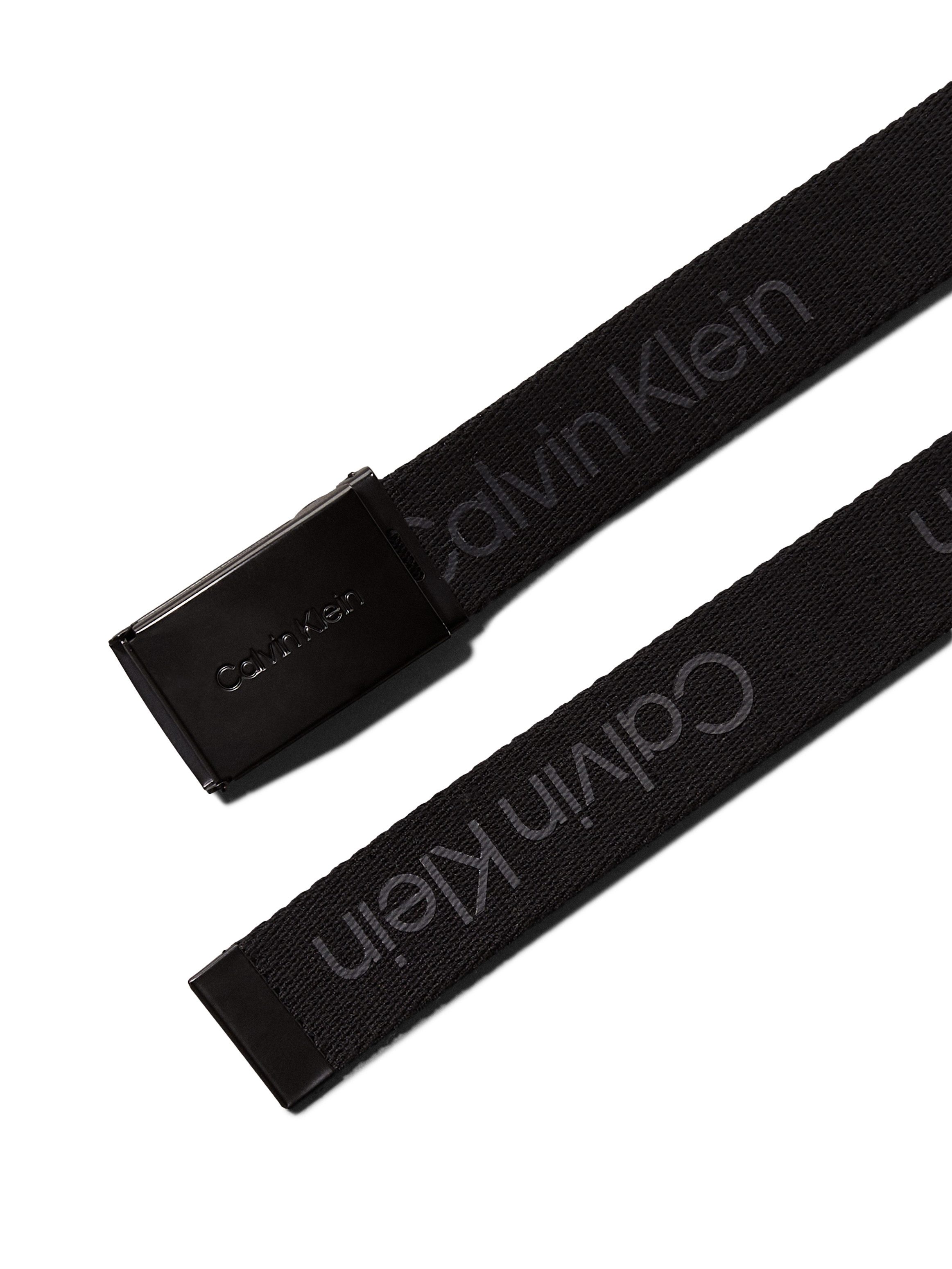 Calvin Klein Jeans Synthetikgürtel CALVIN LOGO CANVAS BELT Logodrucke, Koppelschließe