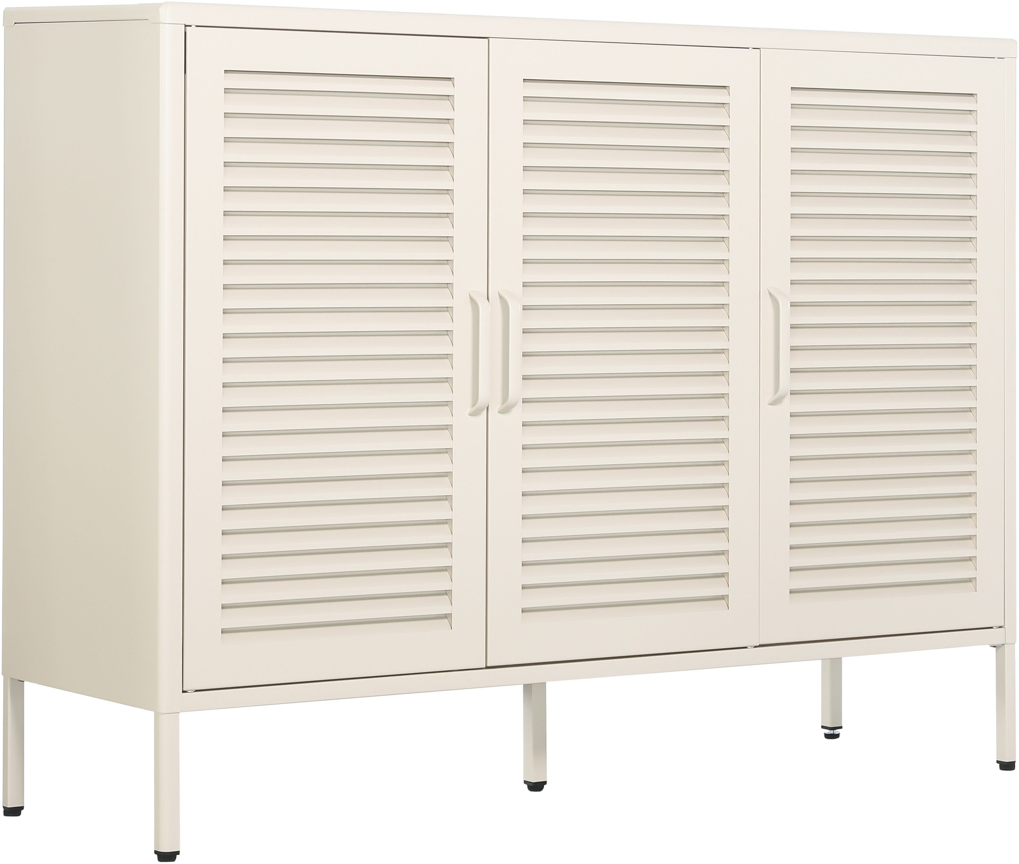 OTTO home Wäscheschrank GERRON Sideboard Wäscheschrank Metallschrank Schrank Anrichte Kommode Breite 120cm mit 3 Türen