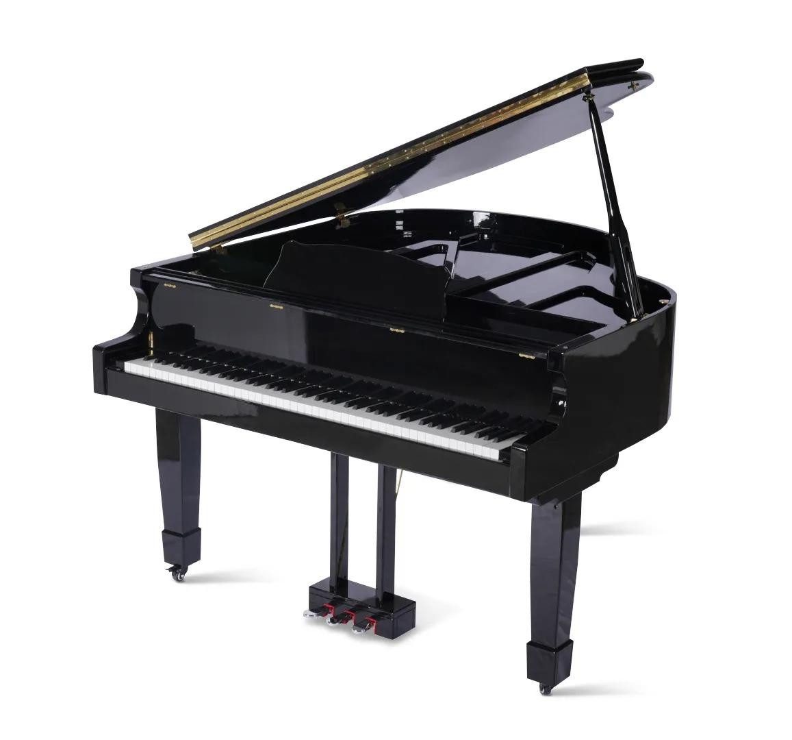 JVmoebel Flügel Klavier Digitalpiano in Hochglanz Schwarz mit authentischem Spielgefühl (1-St., Maße Flügel), Made in Europe