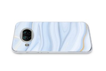 MuchoWow Handyhülle Marmor - Welle - Blau - Muster - Marmoroptik - Pastell, Phone Case, Handyhülle Xiaomi Mi 10T Lite, Silikon, Schutzhülle