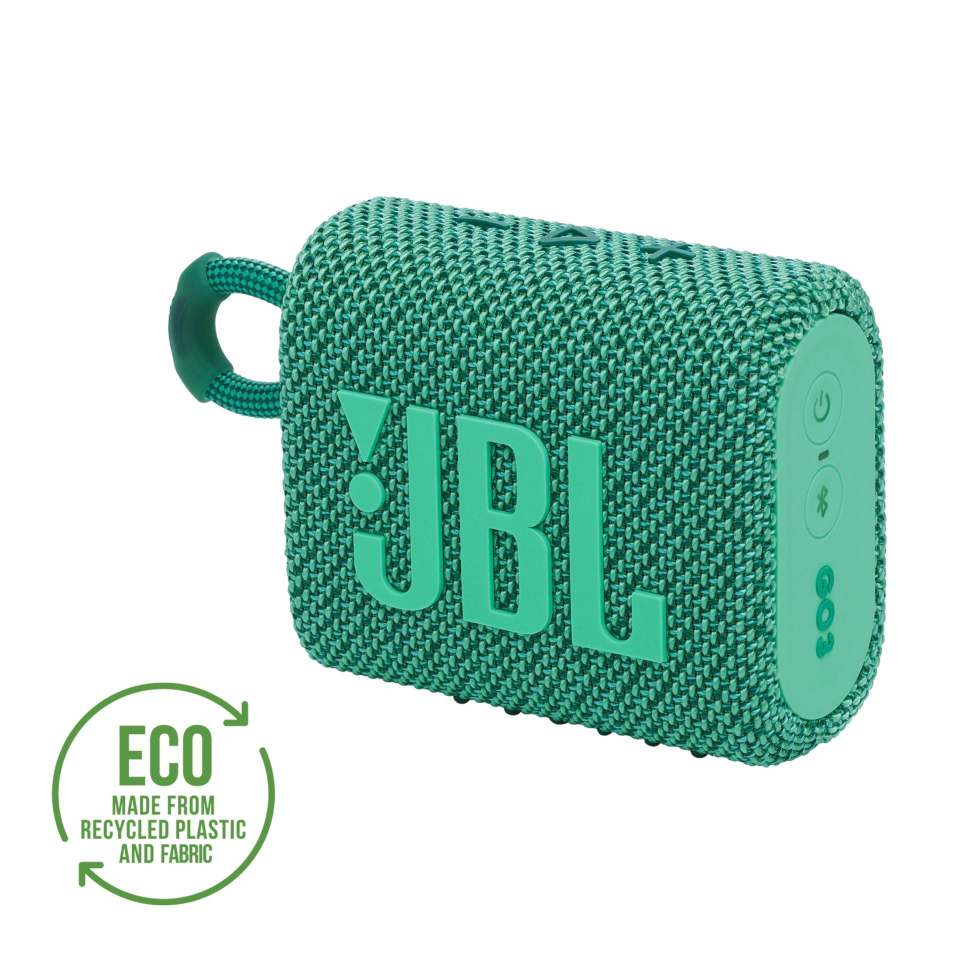 JBL GO 3 ECO Bluetooth-Lautsprecher (A2DP Bluetooth, 4,2 W) Grün | Lautsprecher