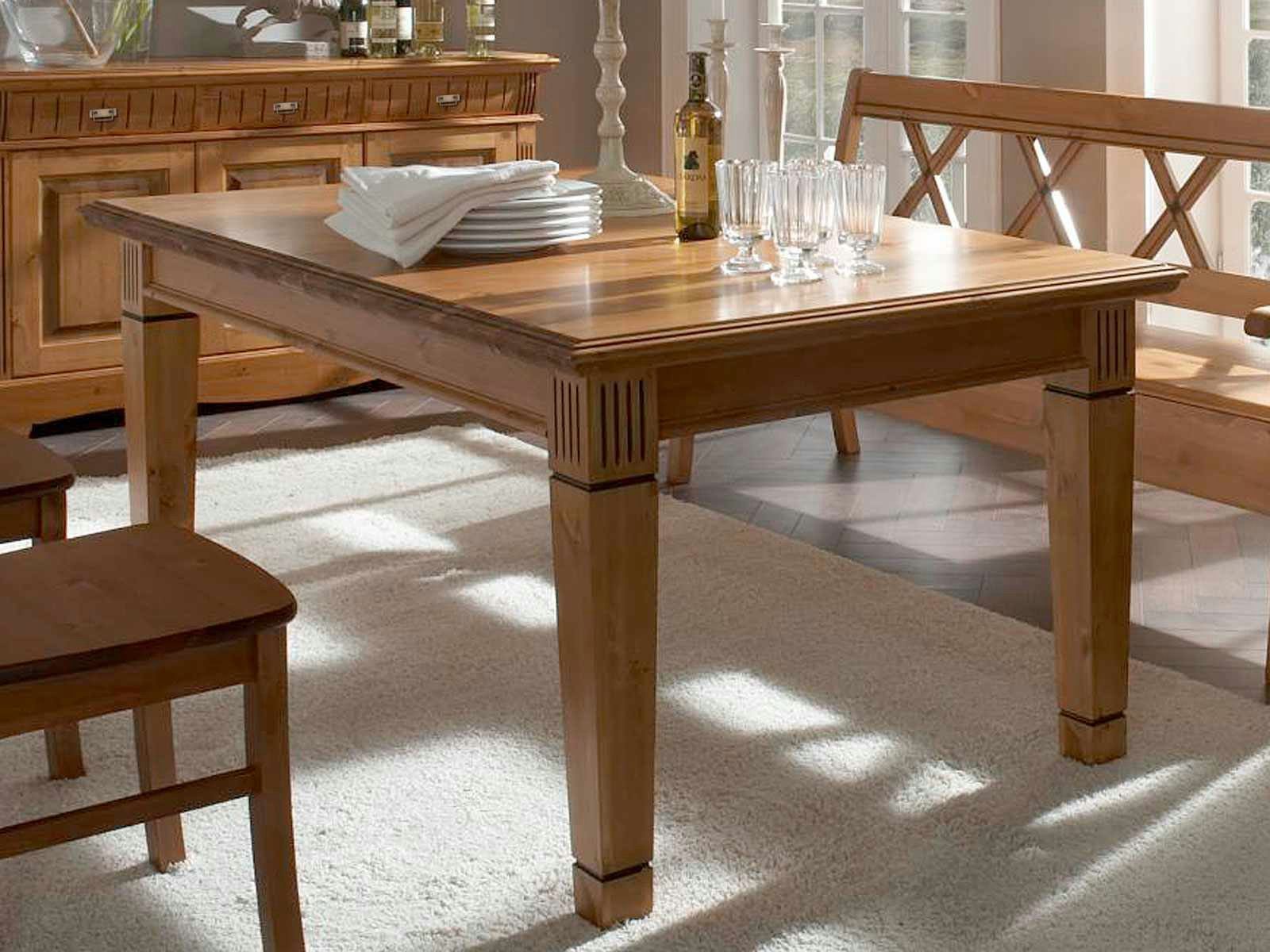 Casamia Esstisch Esstisch Esszimmer Tisch Florenz 140/160/180 x 95 cm mit/ohne Auszug