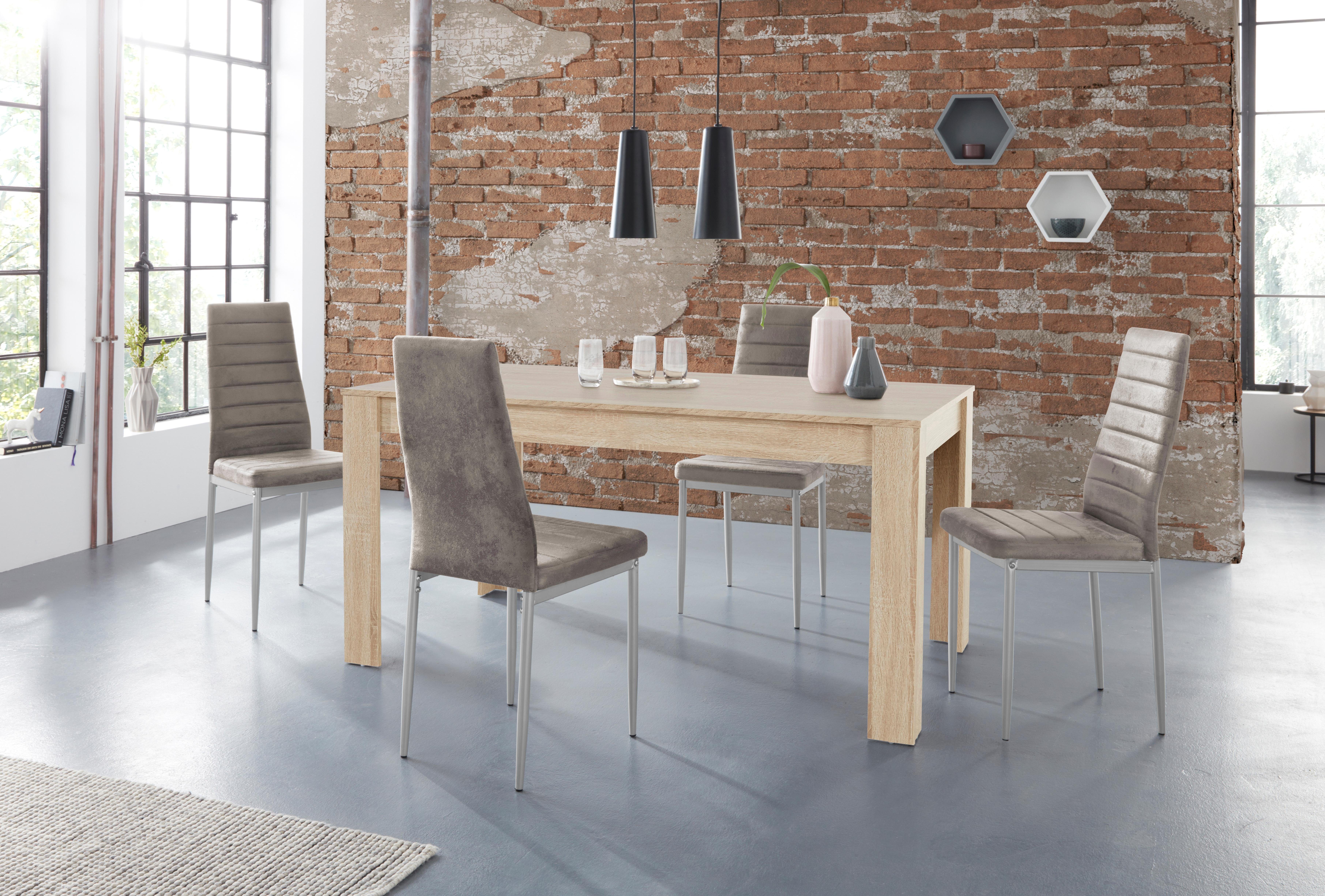 OTTO home Essgruppe Lynn160/Kate, (Set, 5-tlg), Tisch mit 4 Stühlen, Belastbarkeit 120 KG