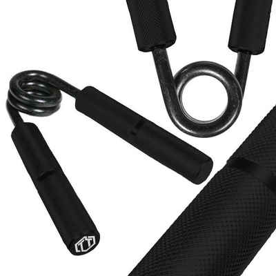 Sporttrend 24 Handmuskeltrainer Fingerhantel 300lb (136KG) schwarz, Unterarmtrainer Handgelenkstrainer Handtrainer für mehr Griffkraft und stärken Unterarm