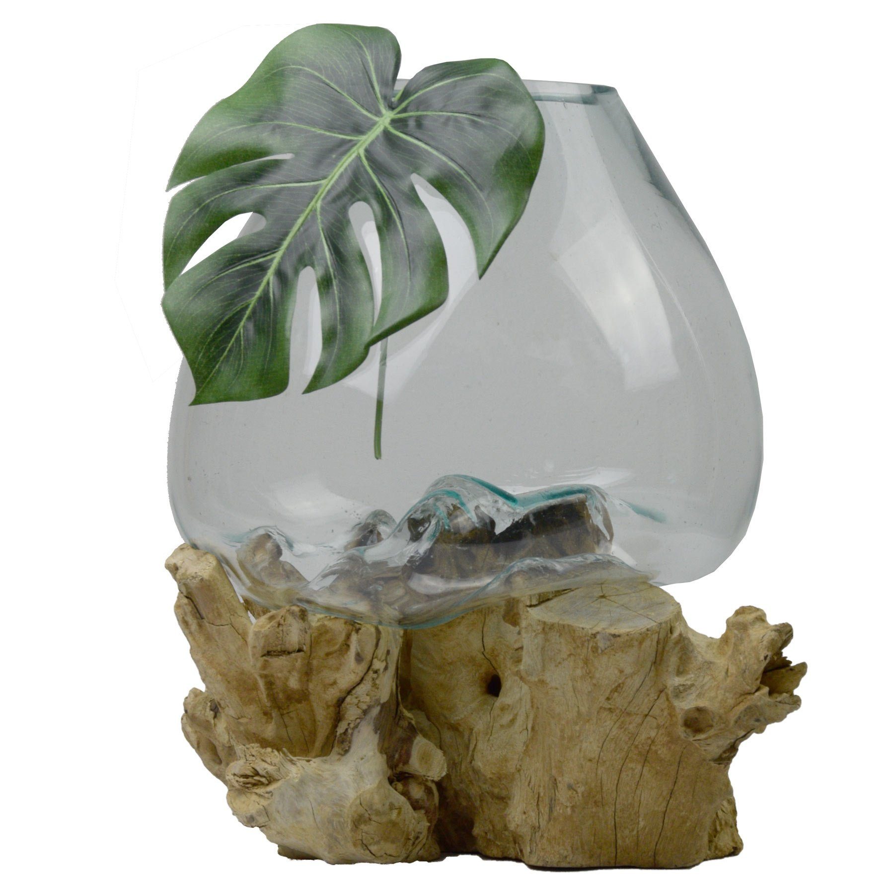 SIMANDRA Dekovase Wurzelholz (Vase, XL), Gesamthöhe ca. 37 - 45 cm, ø ca. 2 günstig online kaufen