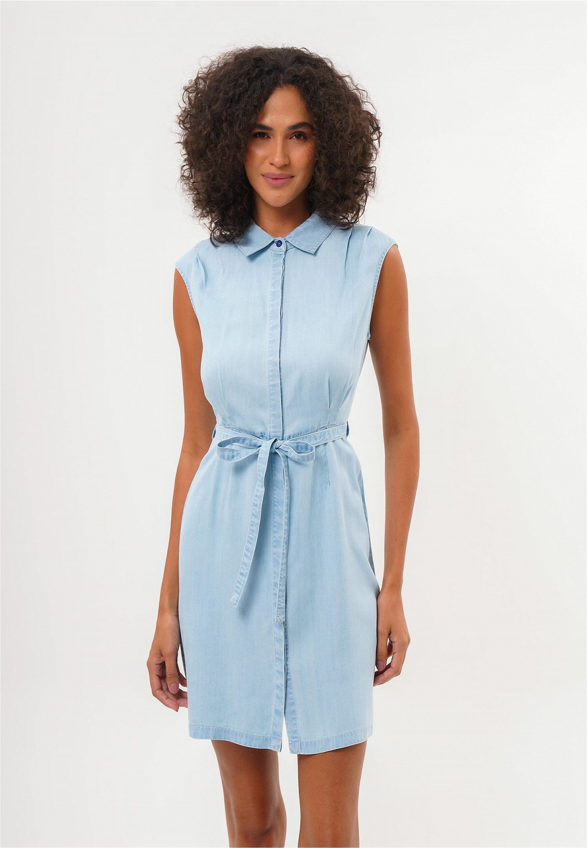 freshlions Jeanskleid Leona (1-tlg) mit tollem Bindeband günstig online kaufen