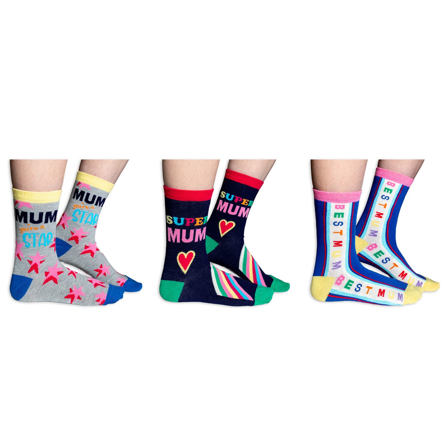 Cockney Spaniel Freizeitsocken Best Mum ever! Mama Socken in 37-42 (3 Paare günstig online kaufen