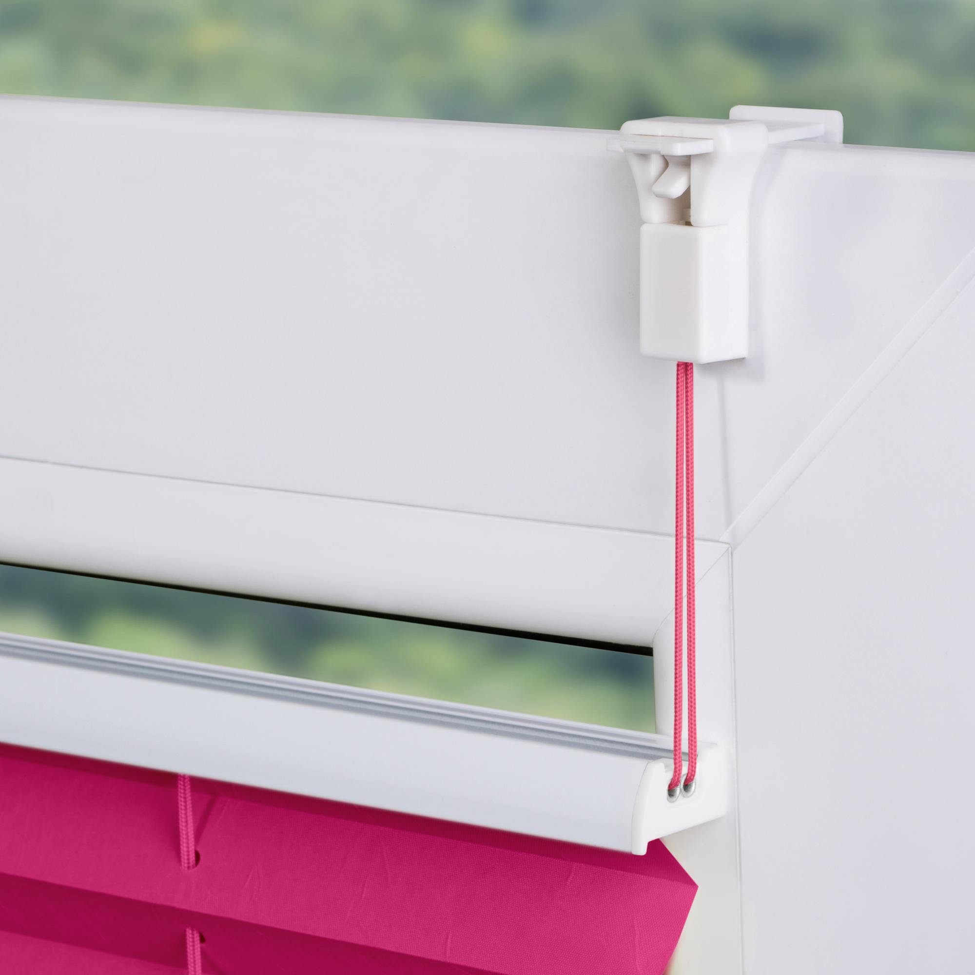 LICHTBLICK ORIGINAL Plissee Klemmfix, Lichtschutz, ohne Bohren, verspannt, Klemmfix, Faltenstore