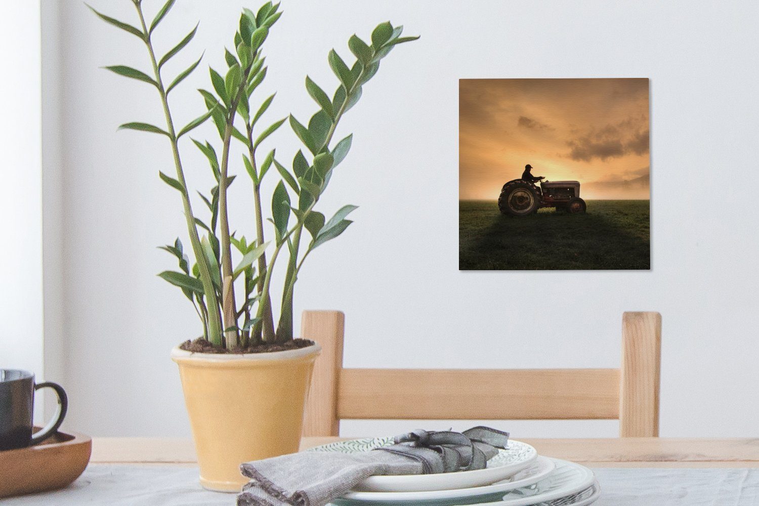 Wohnzimmer für Traktor St), Bilder Schlafzimmer Landwirt (1 - Leinwand Leinwandbild - Nebel, OneMillionCanvasses®