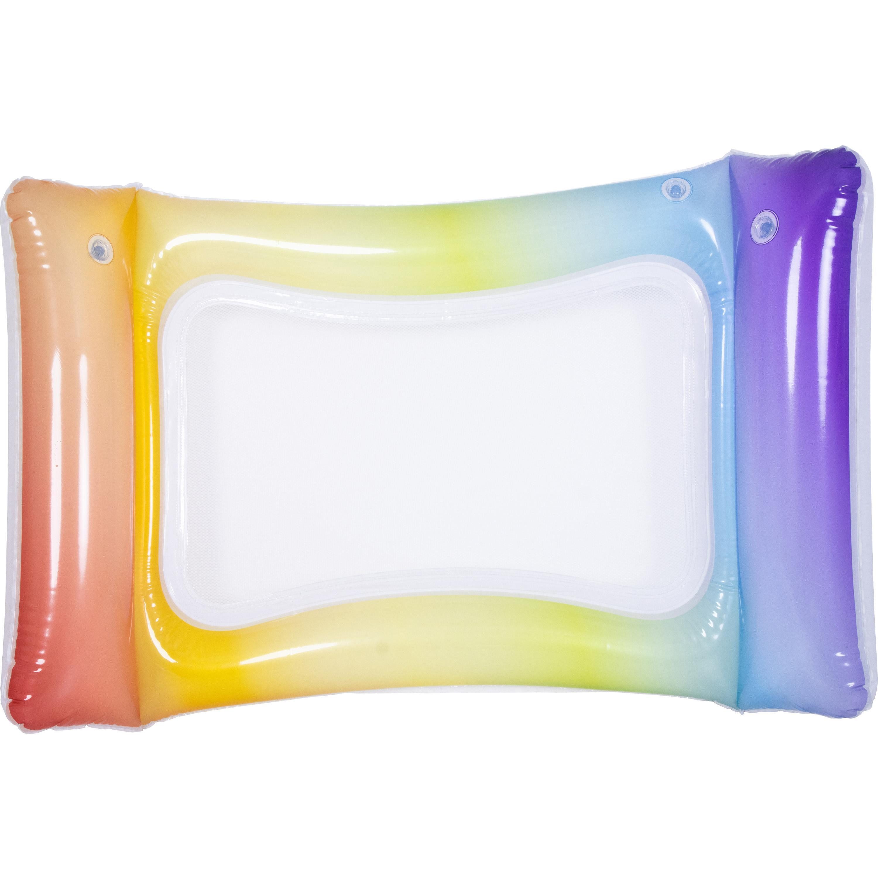 SunClub Badeinsel Farbverlauf aufblasbar, (Packung, 1-St), 117x76x15 cm mit 3 Luftkammern