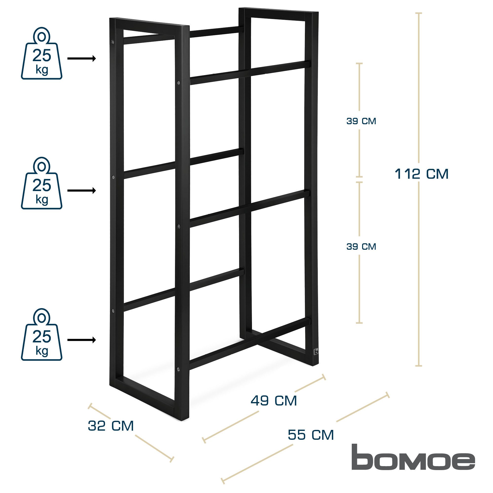bomoe Regal Mattis, Getränkekistenregal, 55x32x112cm günstig online kaufen
