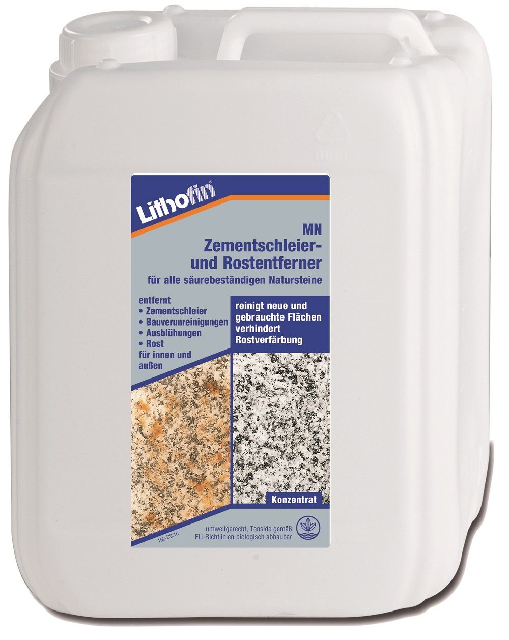 LITHOFIN MN Zementschleier- und Rostentferner, 5 Ltr Naturstein-Reiniger