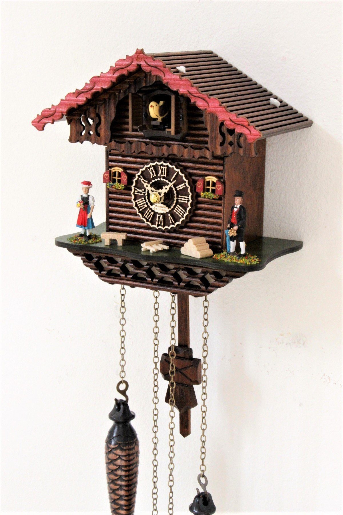 Clockvilla Hettich-Uhren Wanduhr Kuckucksuhr aus dem Schwarzwald Schwarzwaldhaus Quarz