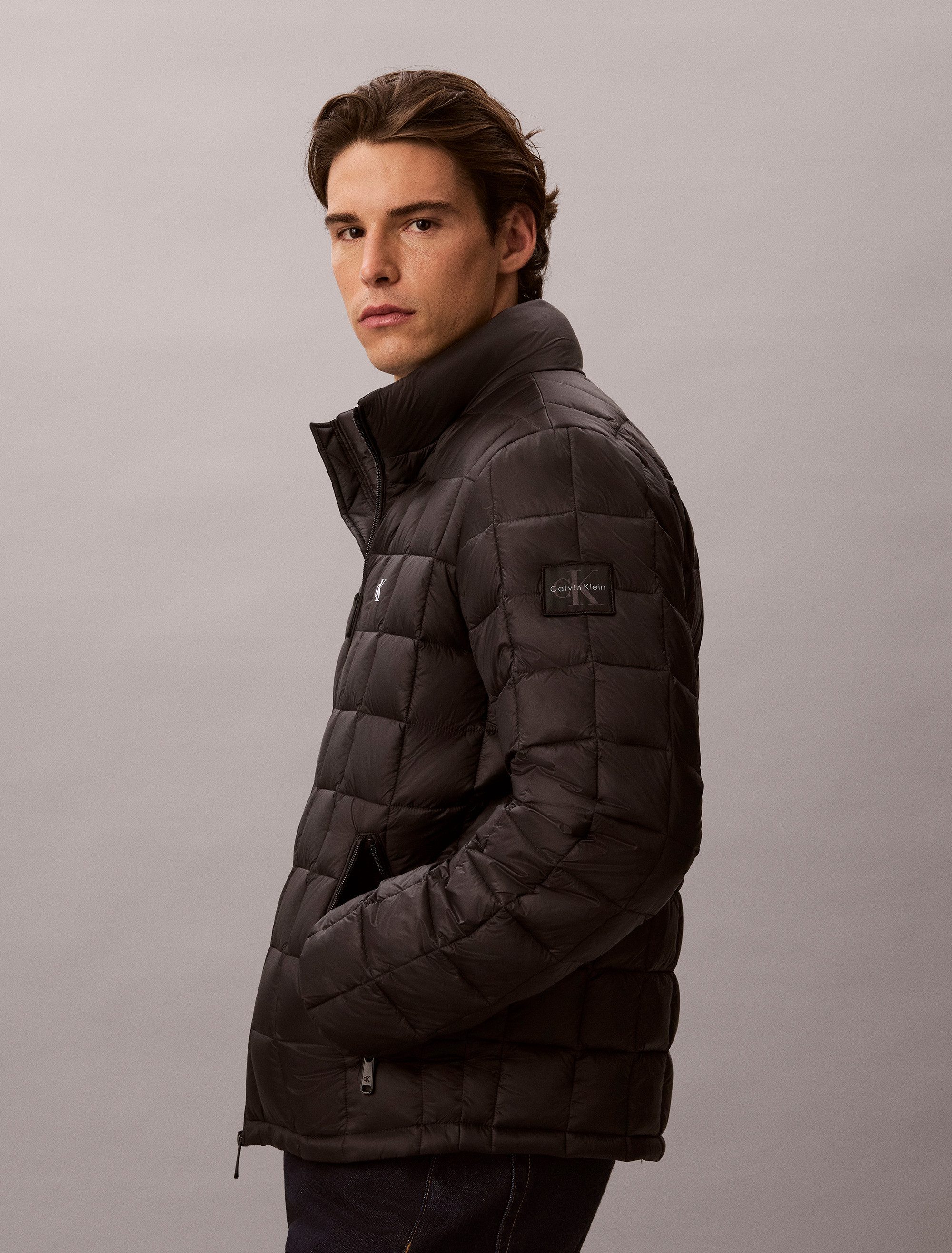 Calvin Klein Jeans Steppjacke Stehkragen, 2-Wege-Zipper, modische Steppung – Bild 3 von 5