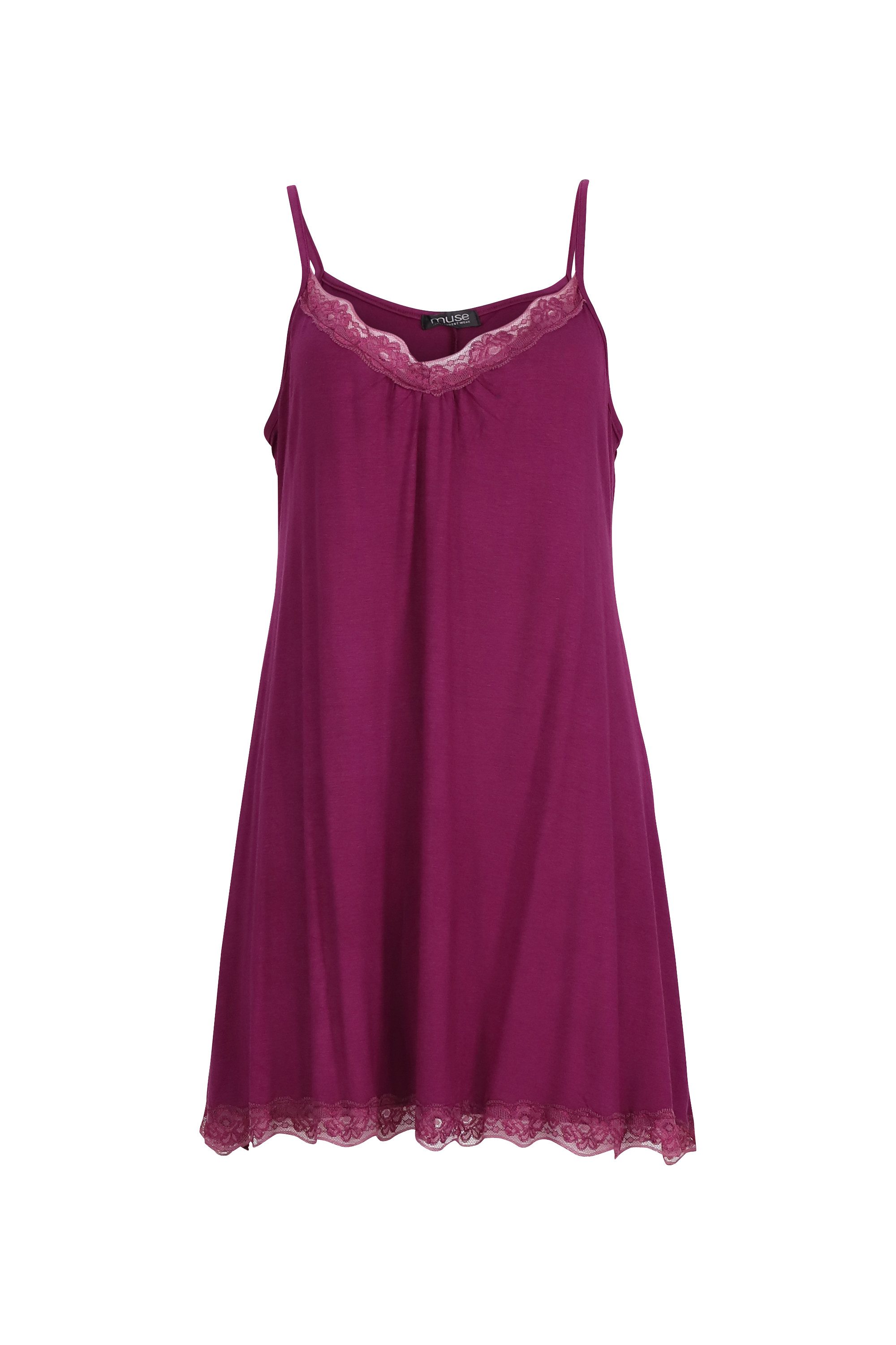 malito more than fashion Longtop 8010 Spahettiträger - Kleid mit Spitze, Na günstig online kaufen