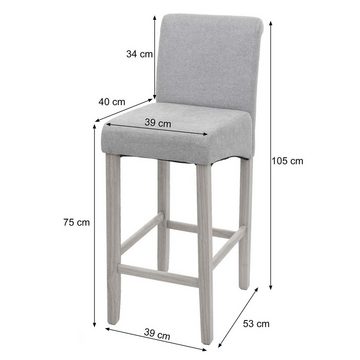 MCW Barhocker MCW-C33, Angenehme Polsterung, Stabile Beine aus Holz