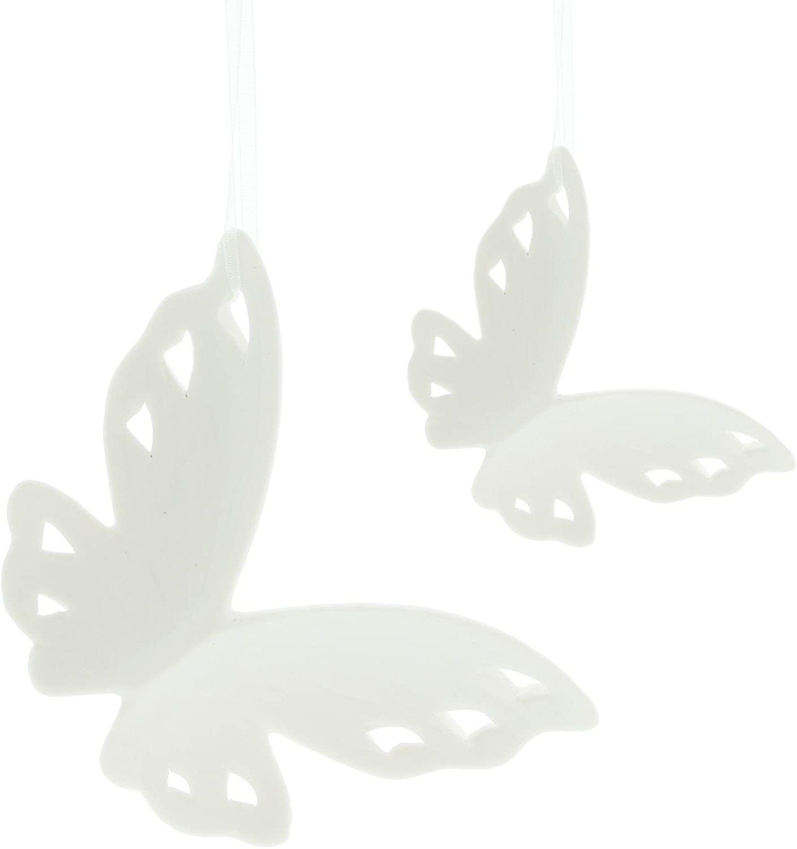 (5 Set), Porzellan, Fensterdeko 5er St., 2 "Schmetterling" Dekoleidenschaft aus weiß, Größen Dekohänger