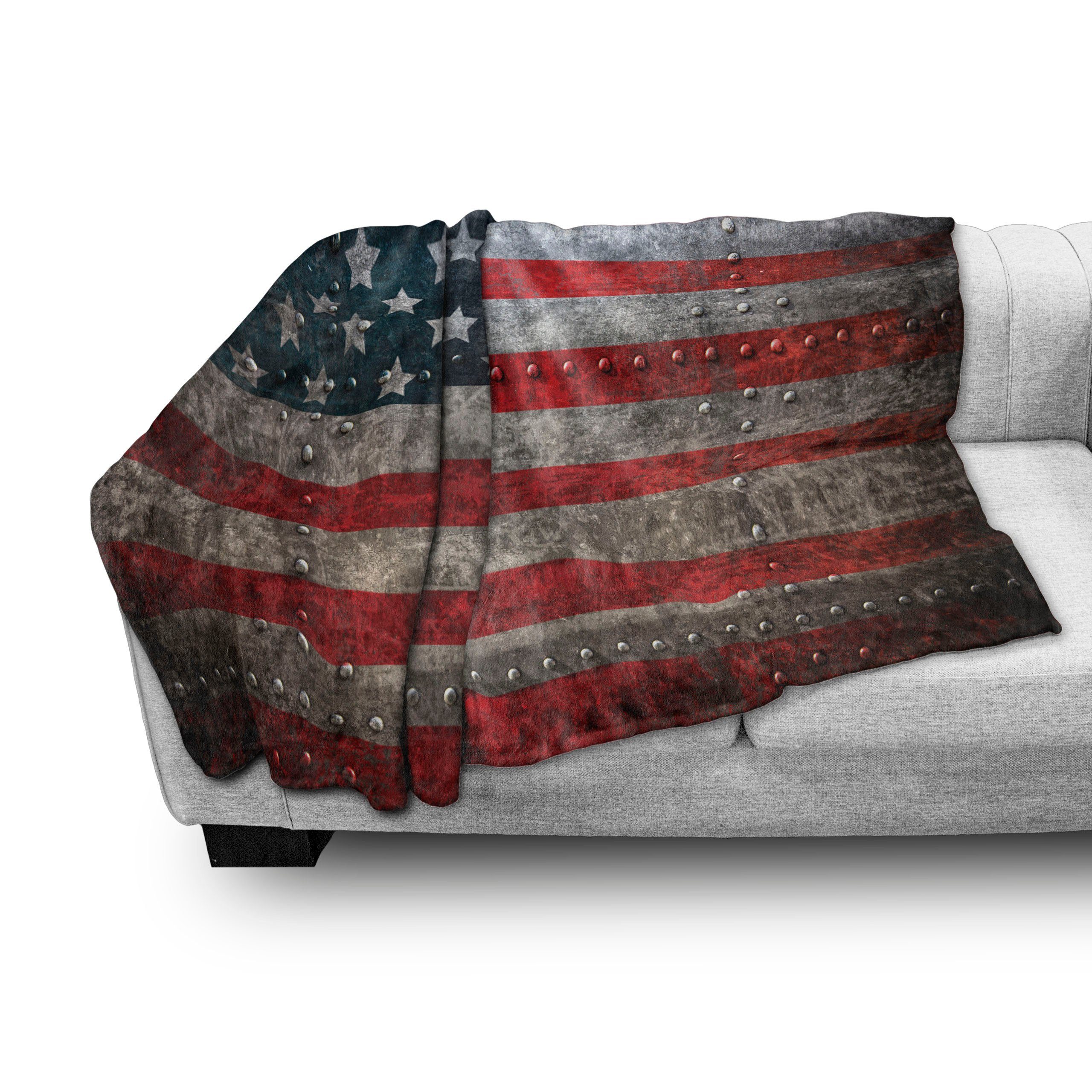 Wohndecke Gemütlicher Plüsch für den US-Flaggen-Platte Flagge Amerikanische und Innen- Außenbereich, Abakuhaus