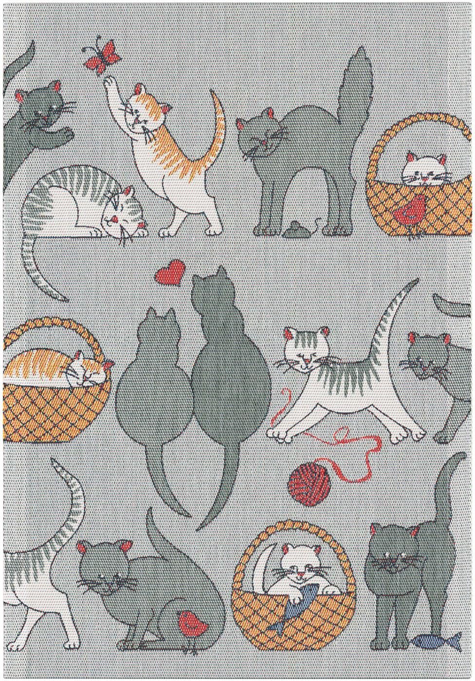 EKELUND MASTER WEAVERS 1692 Geschirrtuch Küchenhandtuch Kattlek 599 35x50 cm, (1-tlg., 1 x Geschirrtuch), Pixel gewebt (6-farbig)