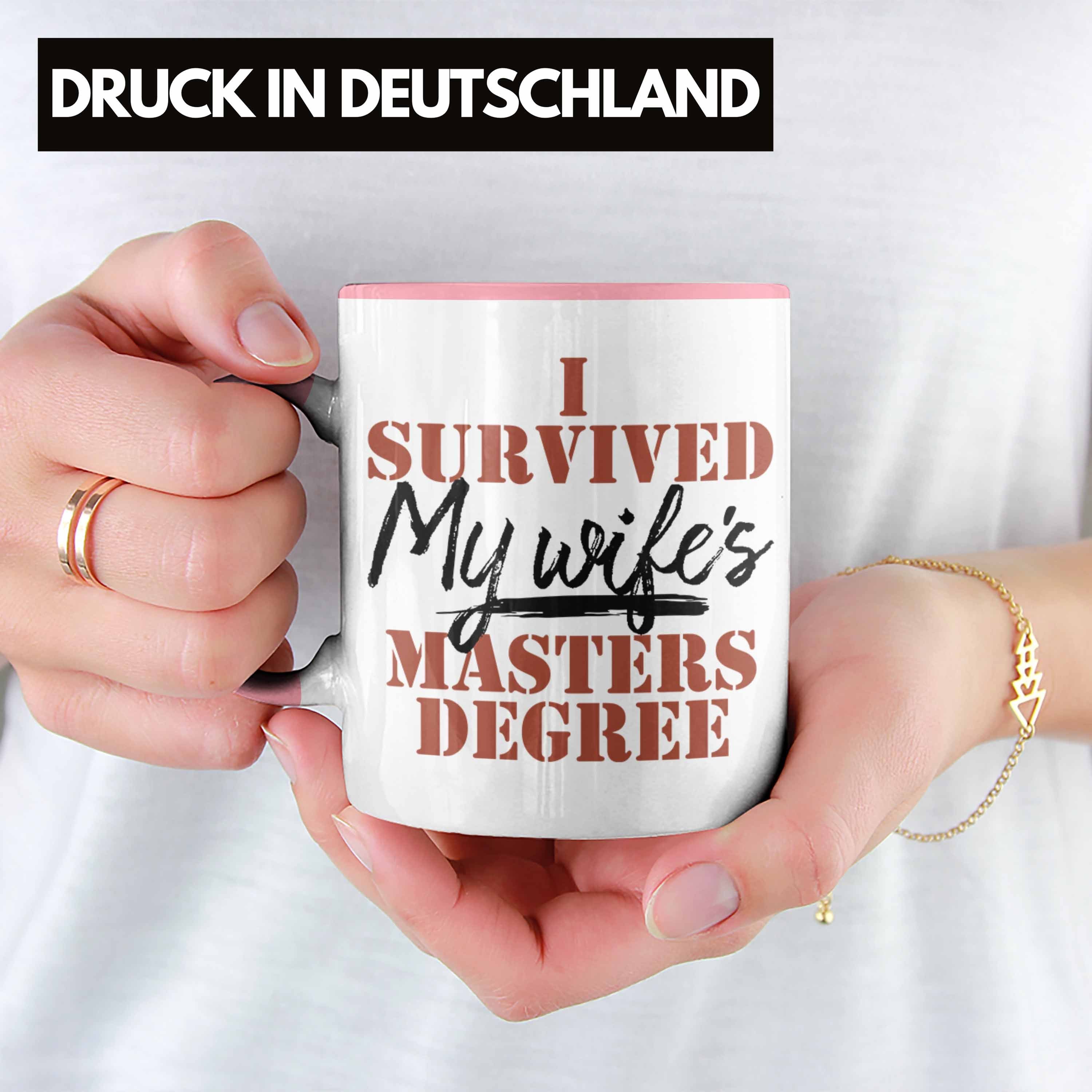 My Trendation Tasse der Degree" Wife's Rosa "I Ehefr Tasse Master Survived Masterabschlusses