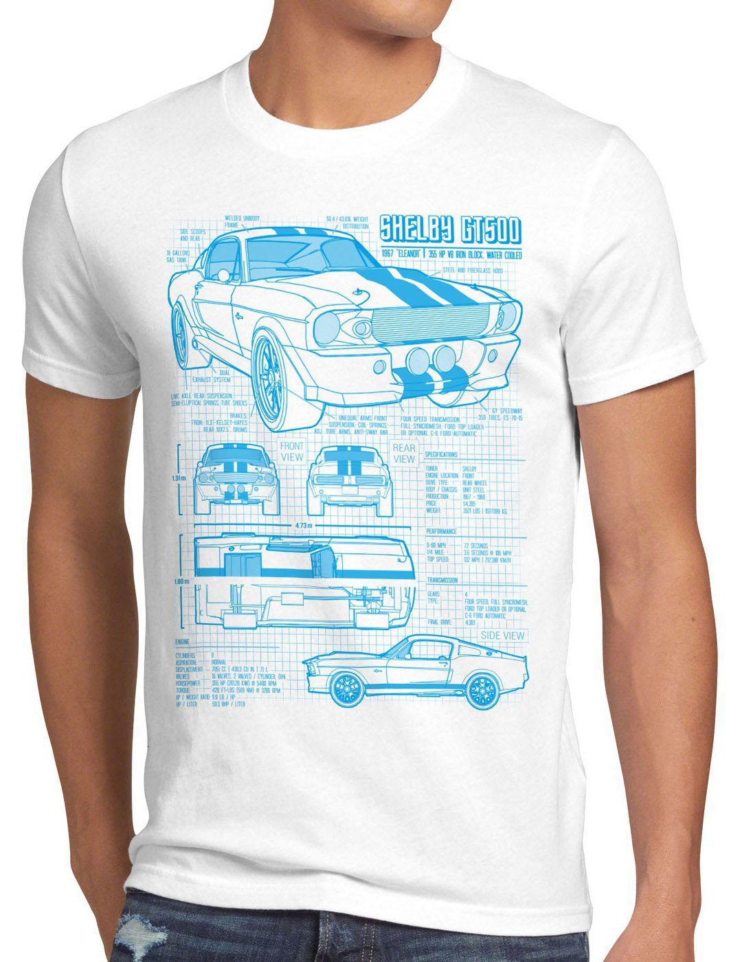 style3 T-Shirt GT500 Eleanor mustang muscle günstig online kaufen