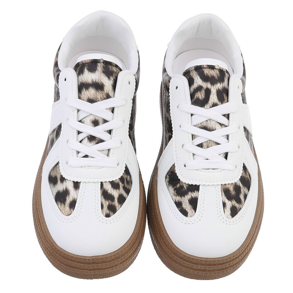 Ital-Design Damen Low-Top Freizeit Sneaker (88577209) Flach Sneakers Low in Weiß