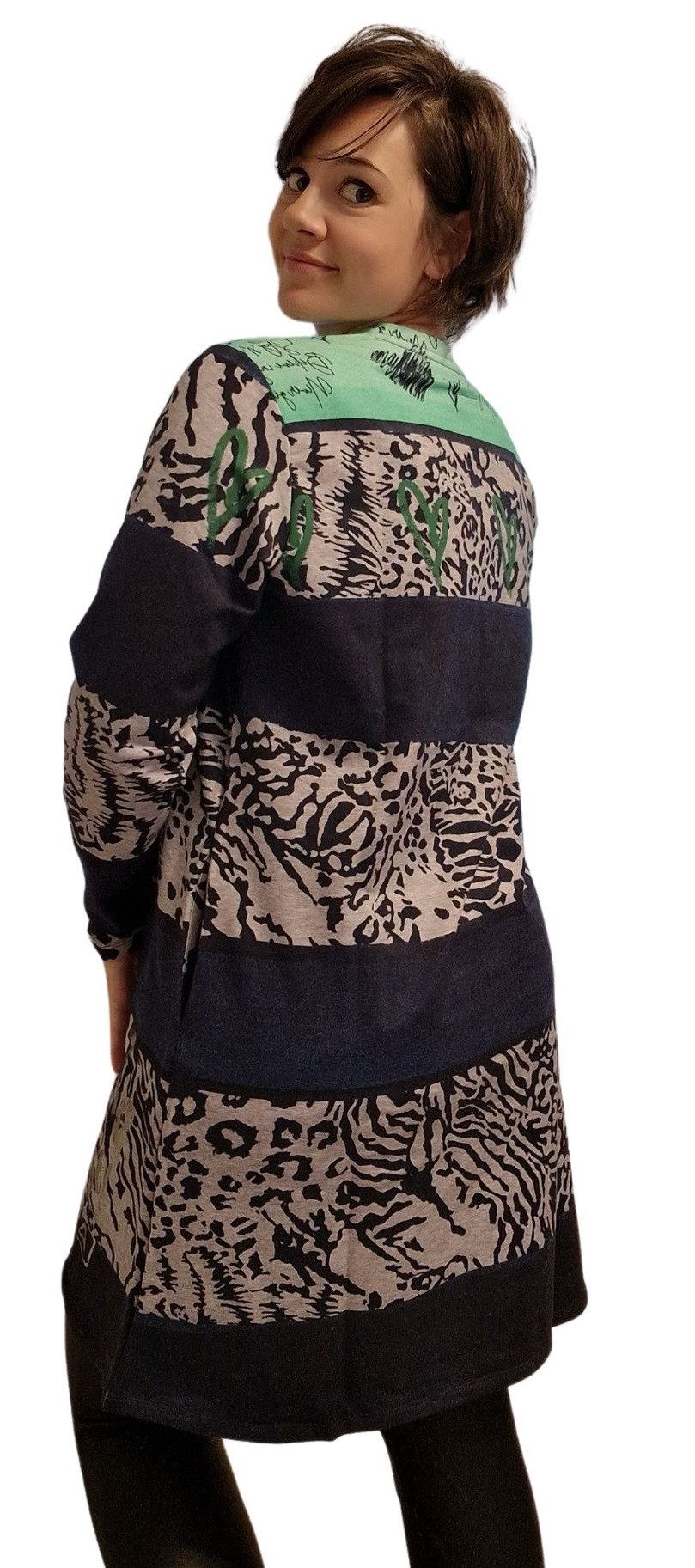 Gio Milano Sweatkleid G29-5107, Gio Milano, Kleid Animal just fashion mit Eingrifftaschen
