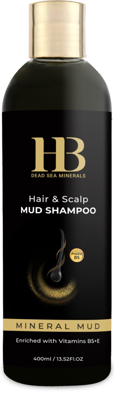H.B. Dead Sea Minerals Haarshampoo Health&Beauty Mineral-Schlamm Shampoo mit Sanddornöl – 400ml