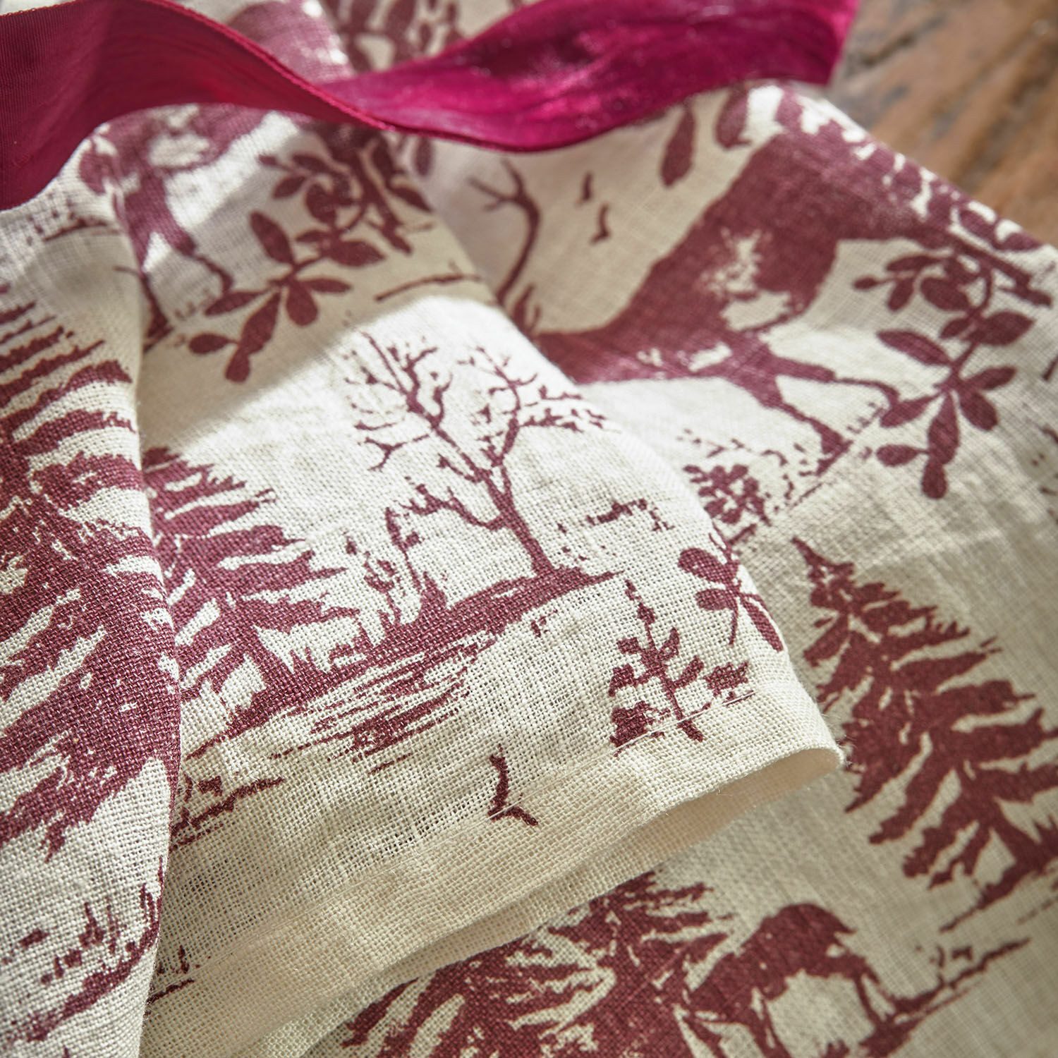 Mirabeau Stoffserviette Serviette 4er Set Sundraen rot/weiß
