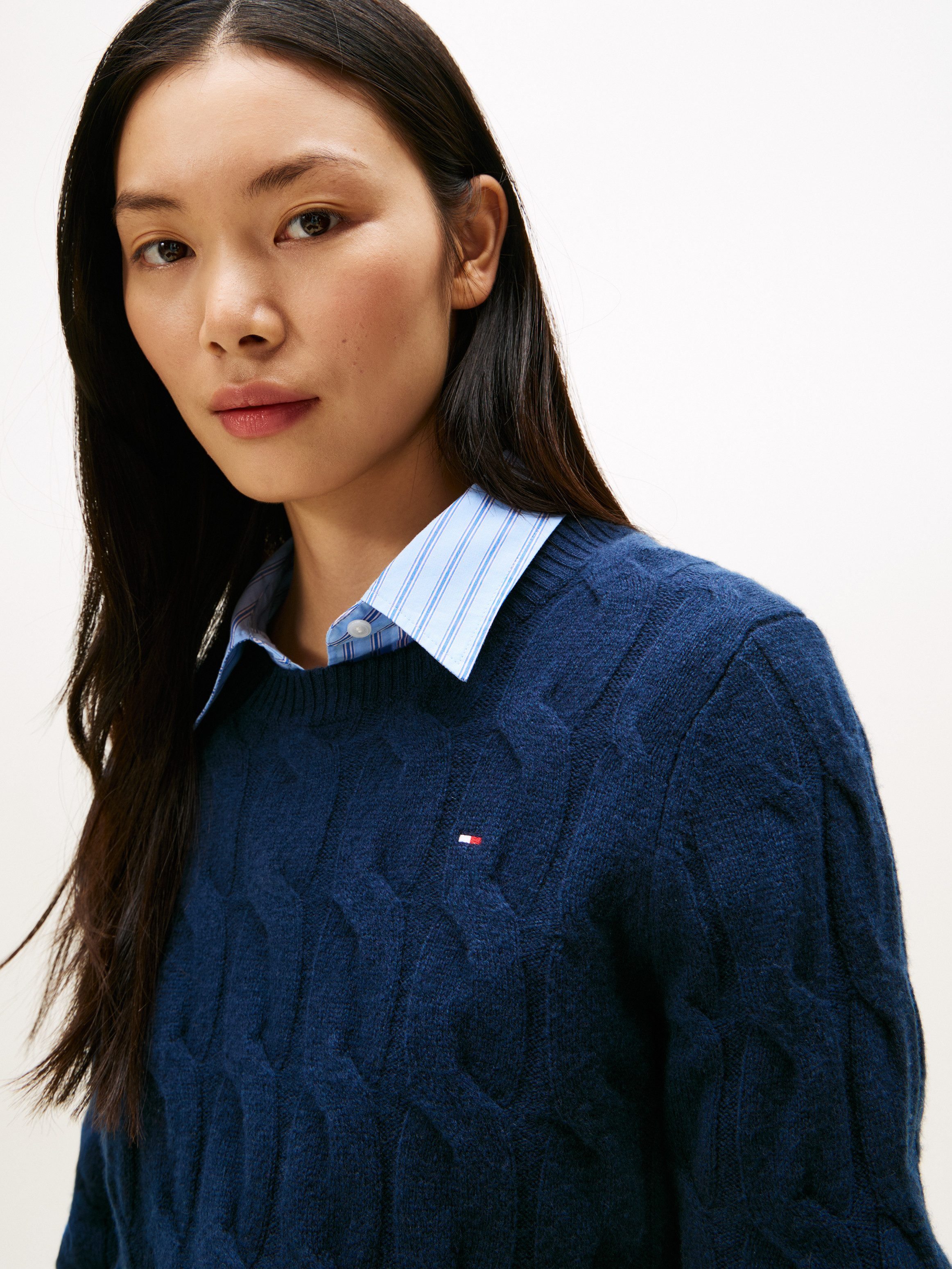 Tommy Hilfiger Strickpullover SOFT WOOL CABLE günstig online kaufen