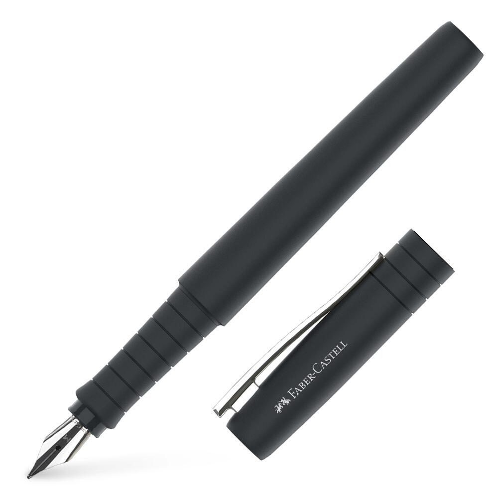 Faber-Castell Füllfederhalter Faber-Castell Füller Poly Pen M Schwarz Edelstahlfeder