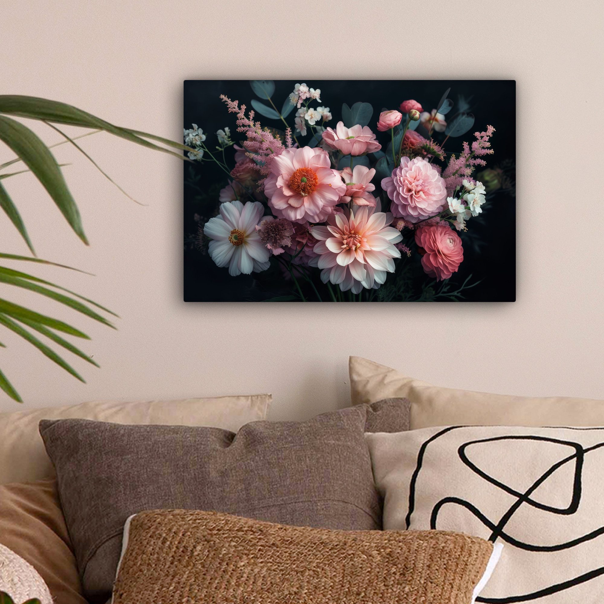 OneMillionCanvasses® Leinwandbild Blumen - Rosa - günstig online kaufen