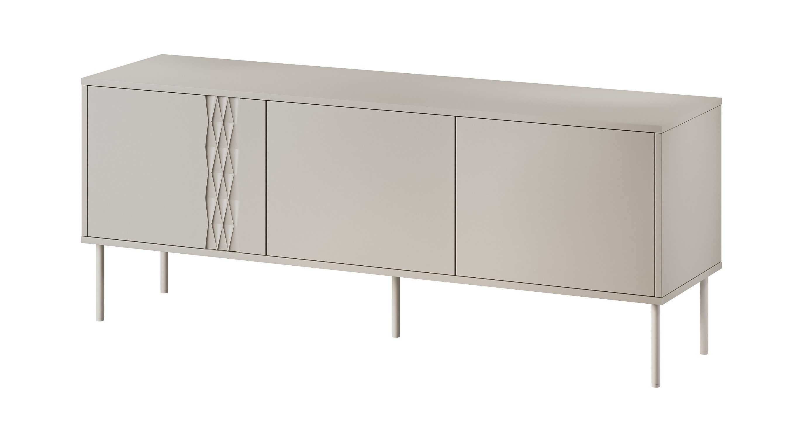 99rooms Lowboard Darfi (TV-Kommode, TV-Schrank), mit viel Stauraum, Push-Click System, Modern Design, ABS-Schutzkanten