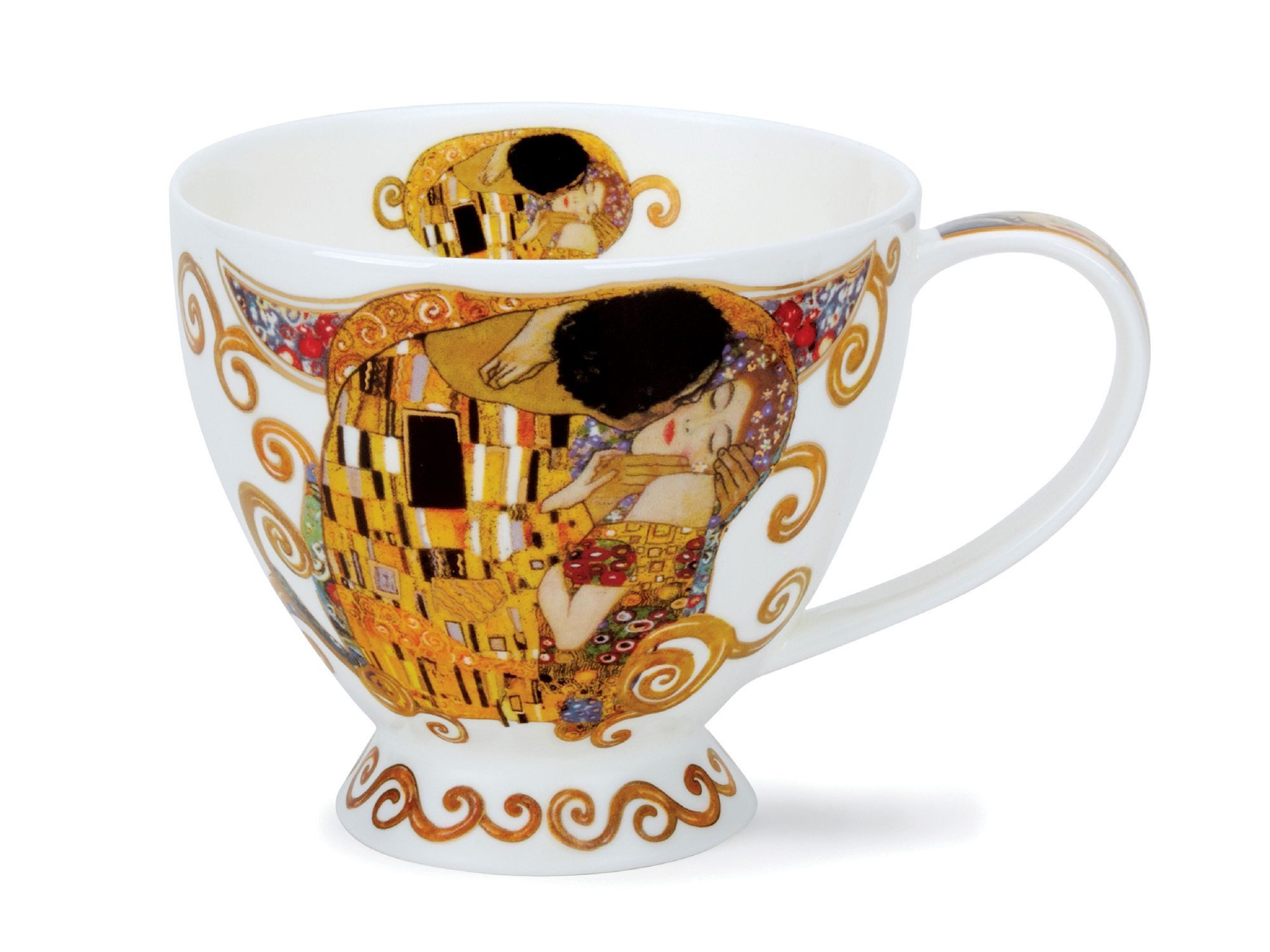 formano Tasse Dunoon Skye, Porzellan, auf Fuß, Weiß, Motiv: Klimt