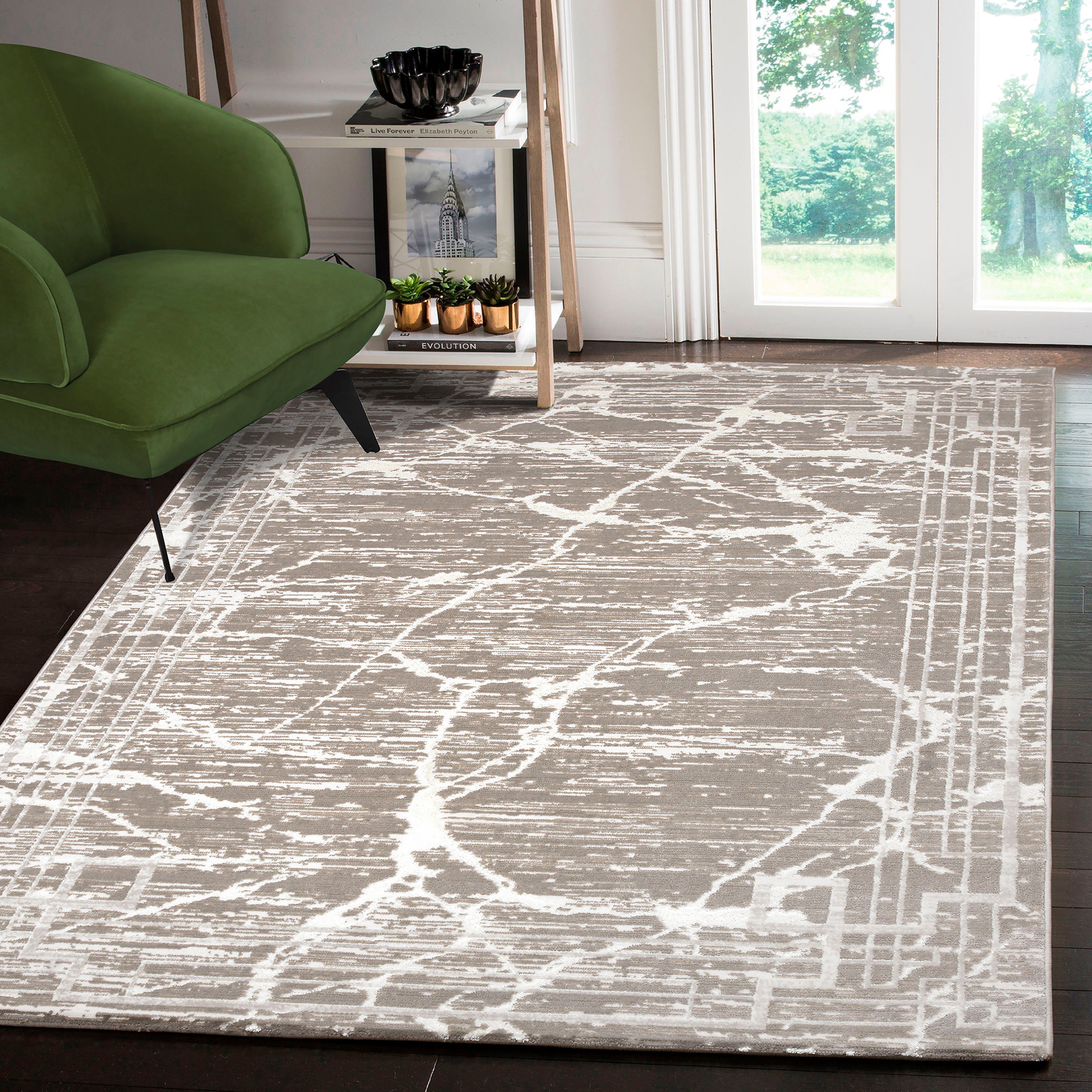 Sanat Teppich Harmony 3212, auch als Läufer, rechteckig, Höhe: 12 mm, Wohnzimmer, Kurzflor, modern, abtrakt, Schlafzimmer