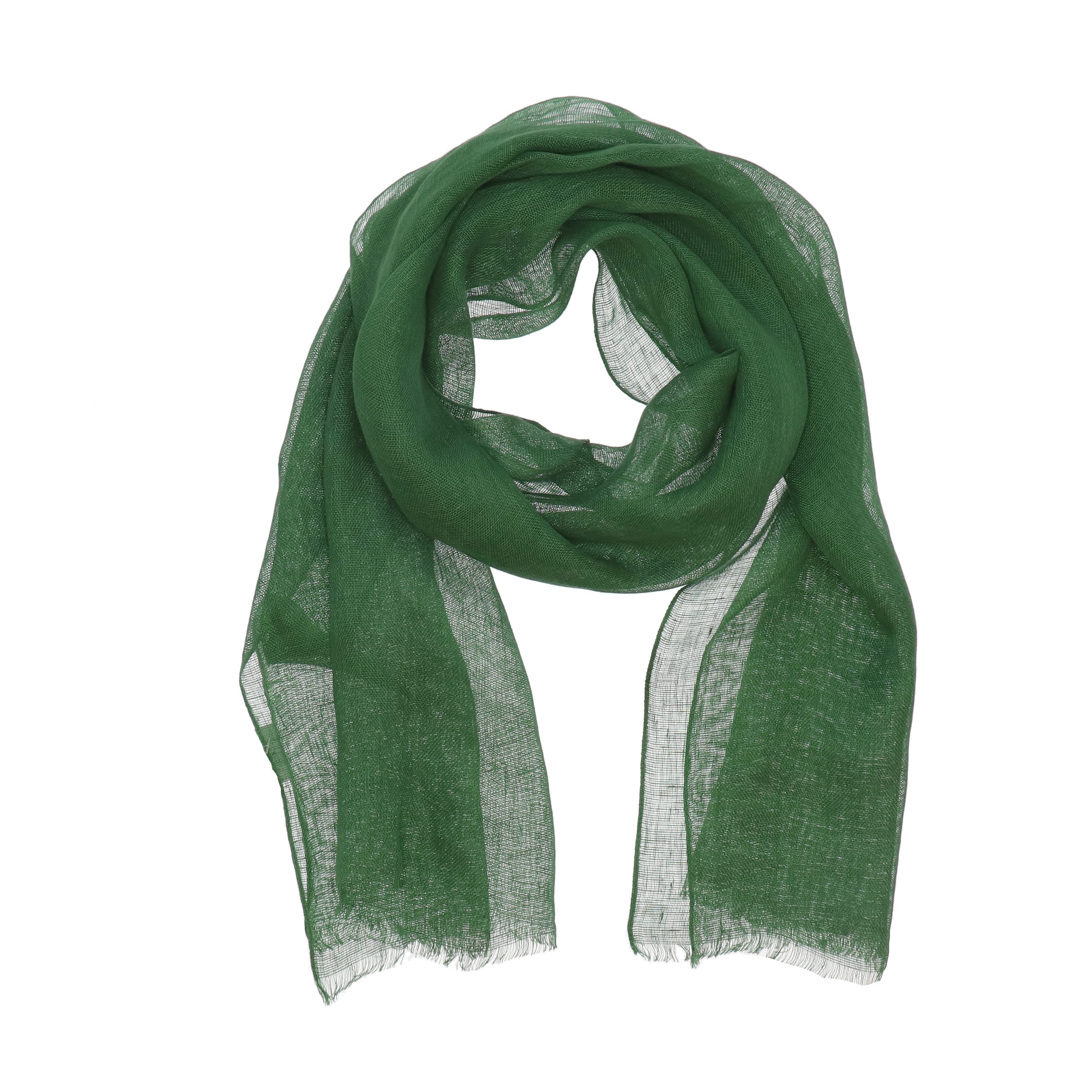 halsüberkopf Accessoires Modeschal Schal Leinen Uni, Made in Italy grün