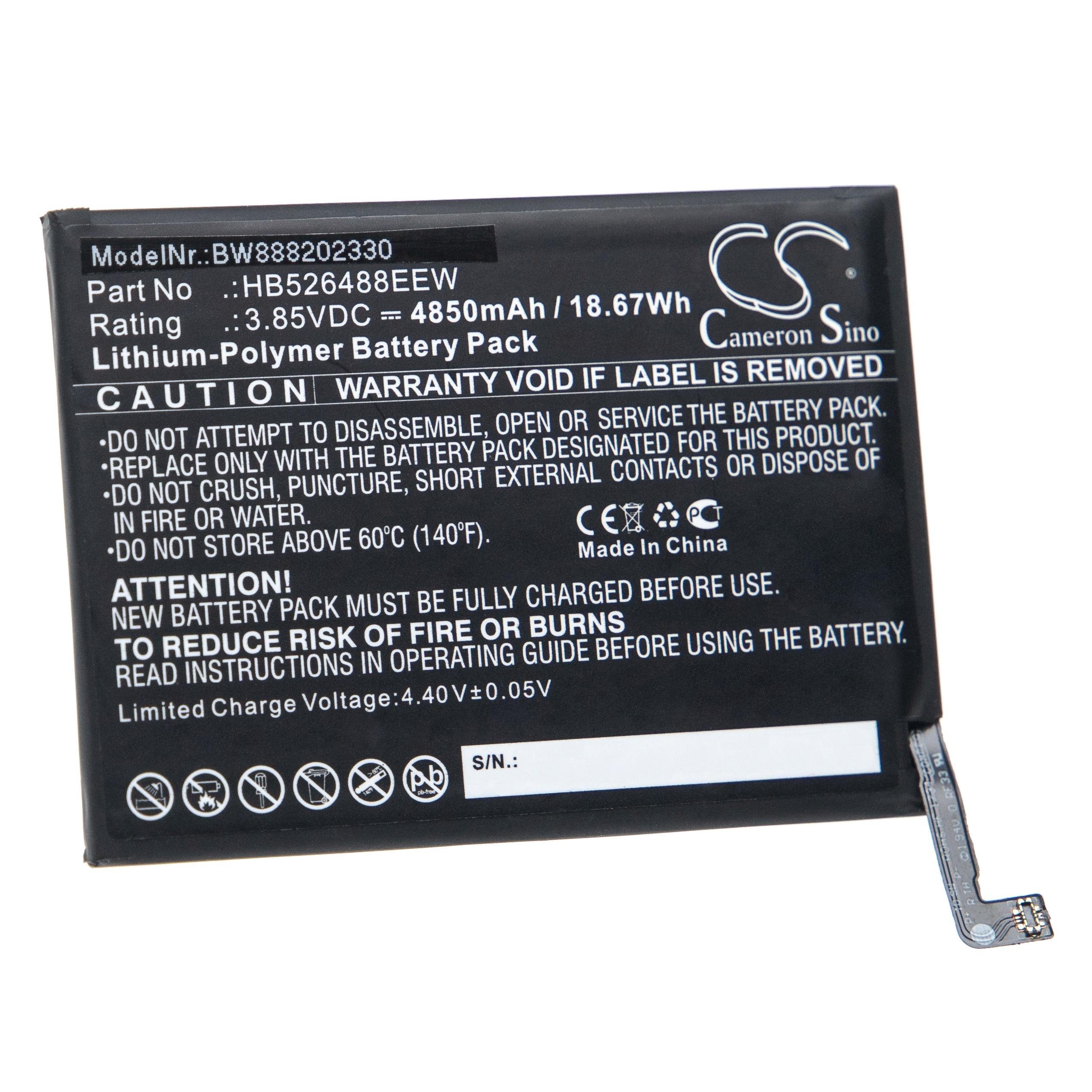 Originalteilebezeichnung 4850 Mobilfunk Ersatz vhbw Baugleiche für Huawei Smartphone-Akku HB526488EEW (4850mAh, mAh Li-Polymer) 3,85V, für