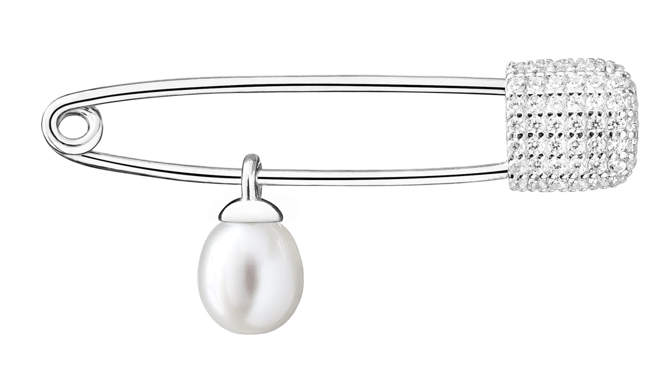 Gaura Pearls Brosche, 925er rhodiniertes Silber günstig online kaufen