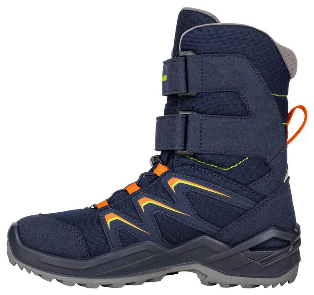 Lowa Maddox Warm High GTX (Textil/Synthetik, wasserdicht) navyblau/orange Winterstiefel – Bild 2 von 5