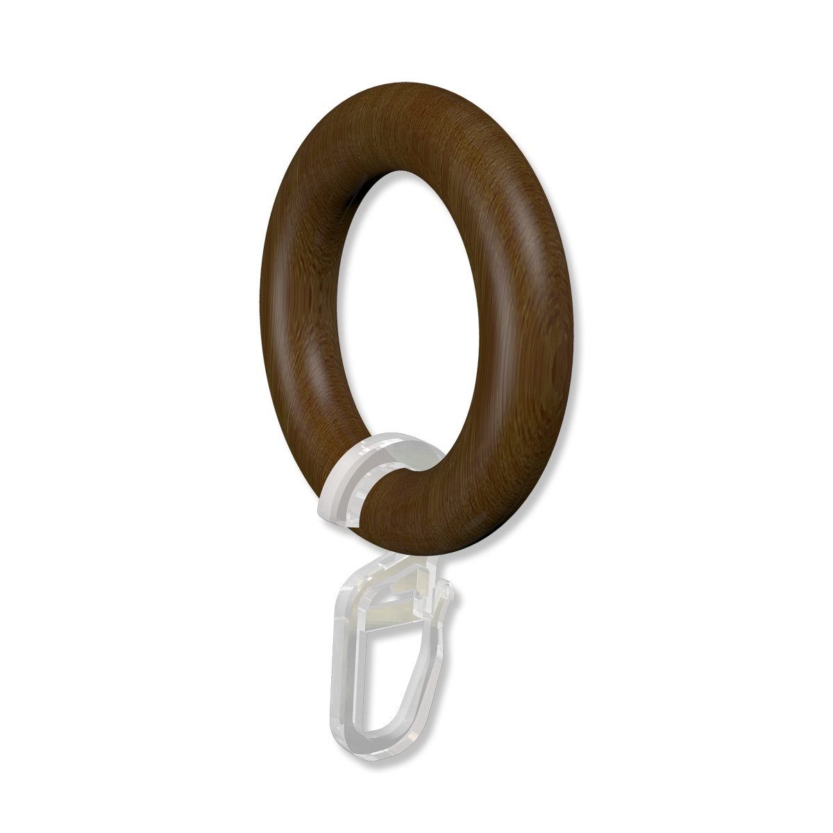 Ringe Mit Haken Für Gardinenstange 'Chicago' Schwarz, 10er-Pack