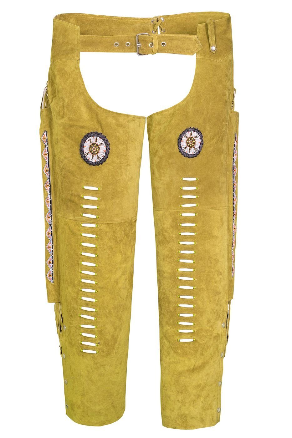 German Wear Lederhose GW957T Chaps Fransenhose Reiter Cowboy Western Lederc günstig online kaufen