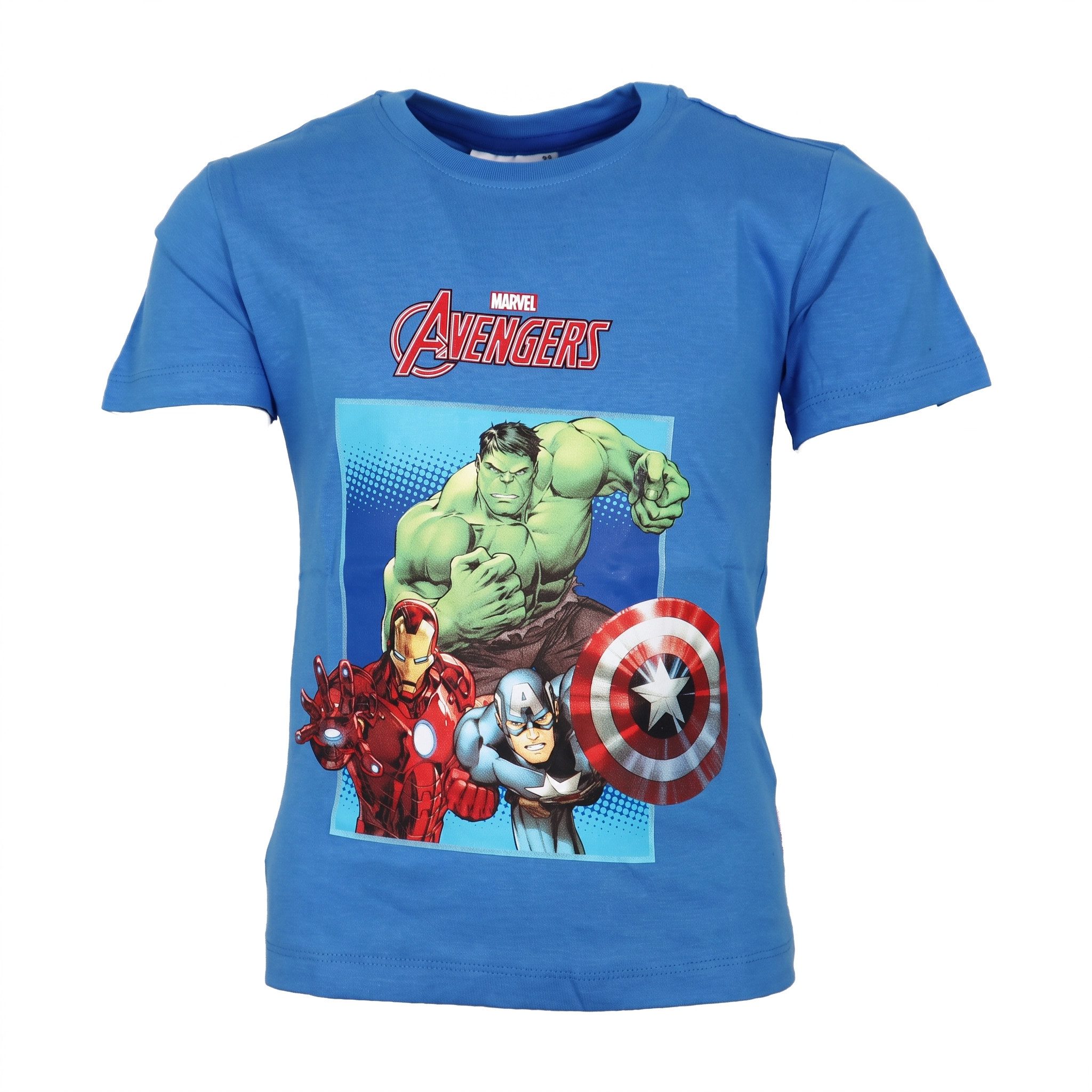 MARVEL Print-Shirt Marvel Avengers Kinder Jungen T-Shirt kurzarm Shirt Gr. 98 bis 128 - 100% Baumwolle