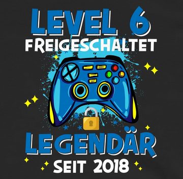 Shirtracer Sweatshirt Level 6 freigeschaltet Legendär seit 2018 6. Geburtstag