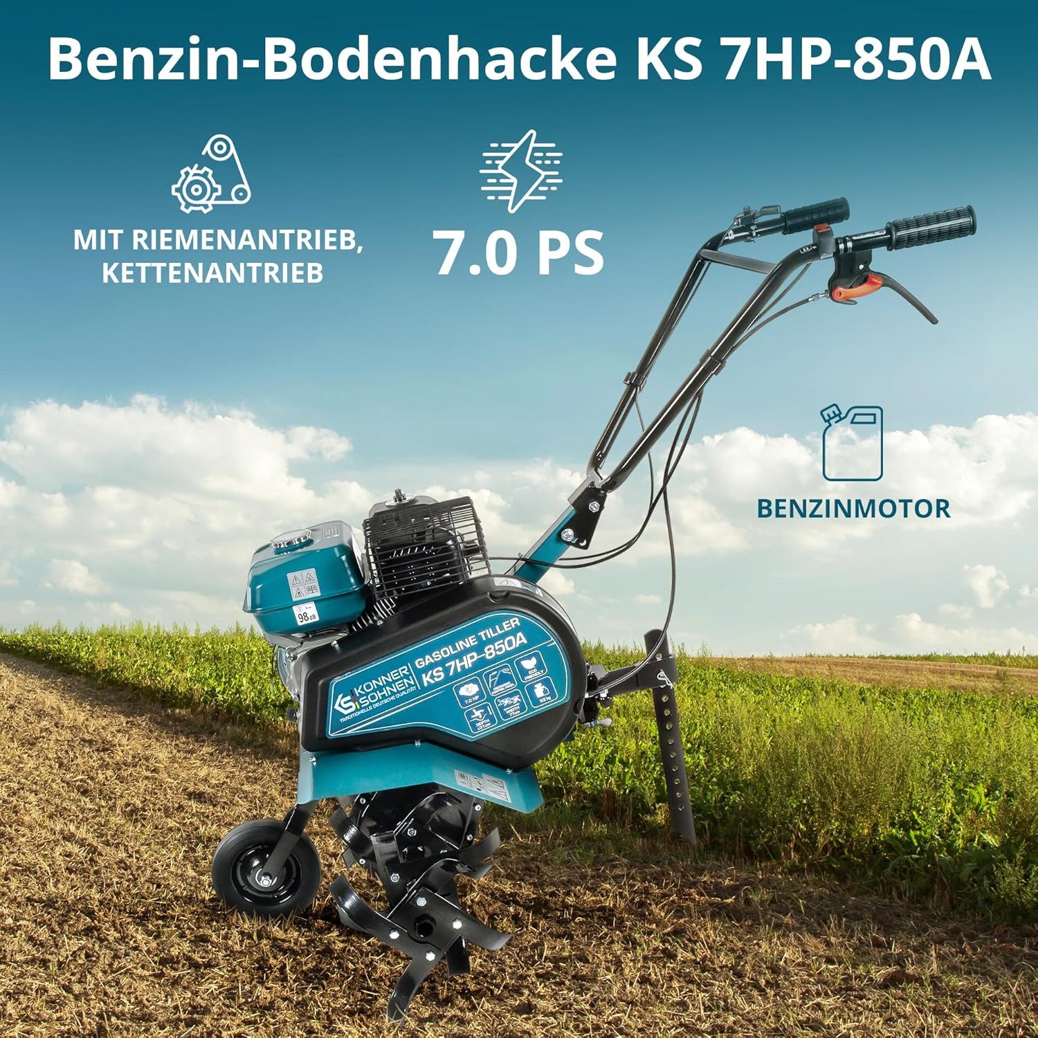 Könner & Söhnen Benzinmotorhacke KS 7HP-850А, günstig online kaufen