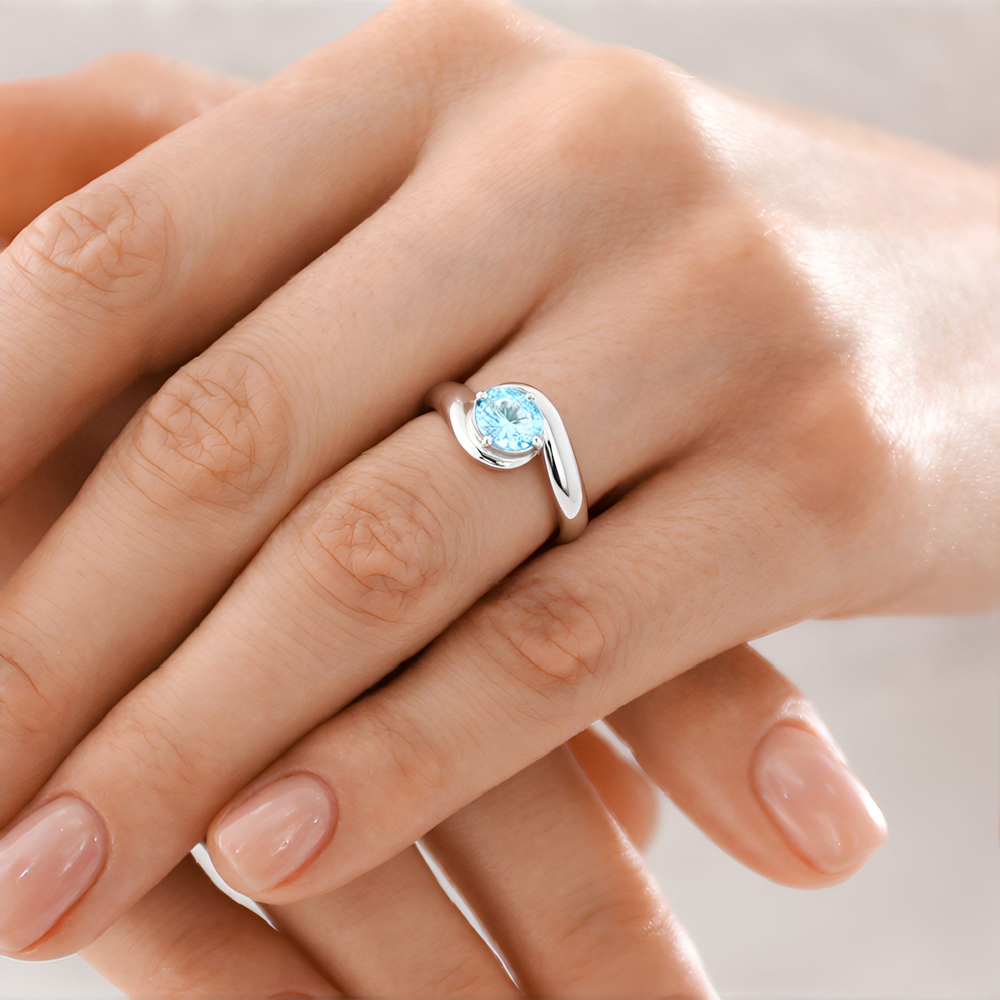 Cavill Solitärring Cavill Ring Aquamarin 0,58 ct Oval Brillantschliff 925 S günstig online kaufen
