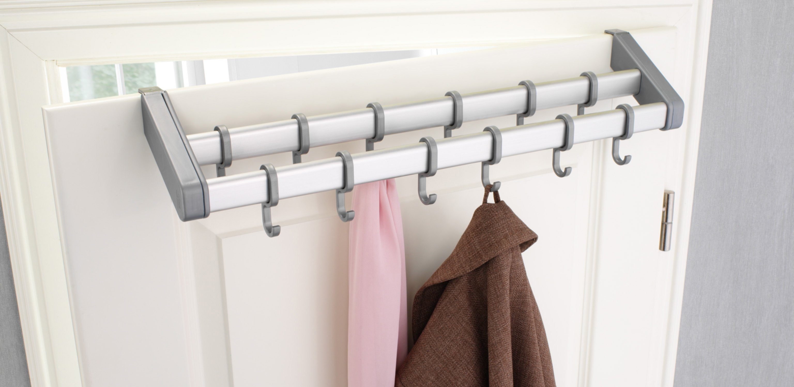 Ruco Türregal, Set 2-tlg., Aluminium/Kunststoff, mit 12 Einhängehaken günstig online kaufen