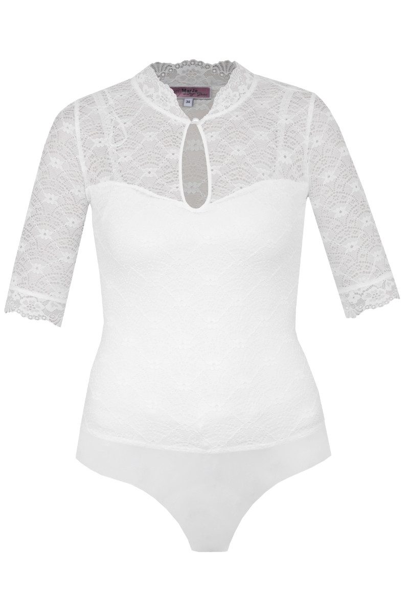 MarJo Dirndlbluse Dirndlbody 'Hallerndorf' Halbarm, Offwhite günstig online kaufen