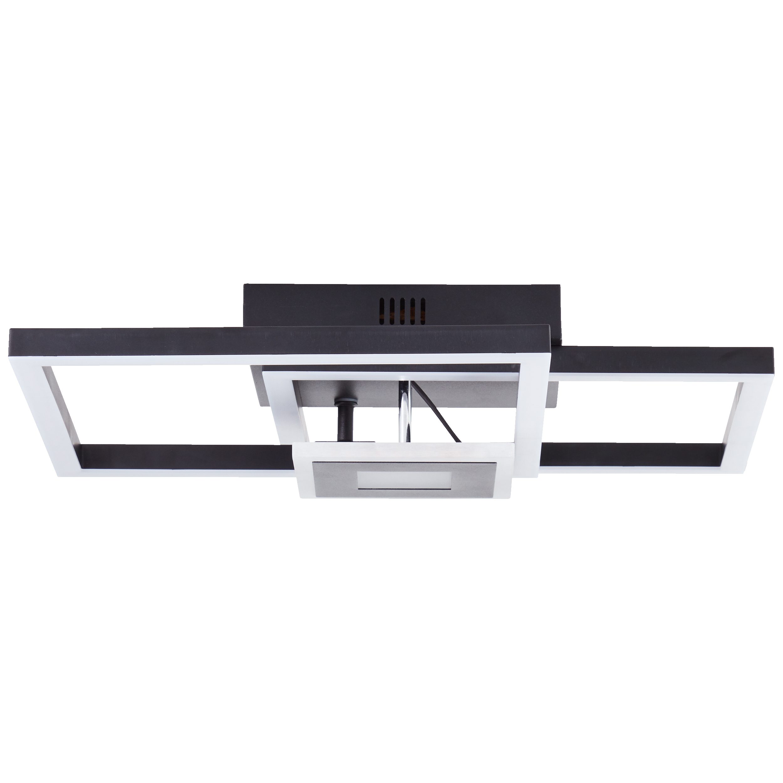 Lightbox Deckenleuchte, LED fest integriert, Warmweiß, LED Deckenlampe, 40 x 40 cm, 22 W, 2900 lm, 3000K, schwenkbar, schwarz