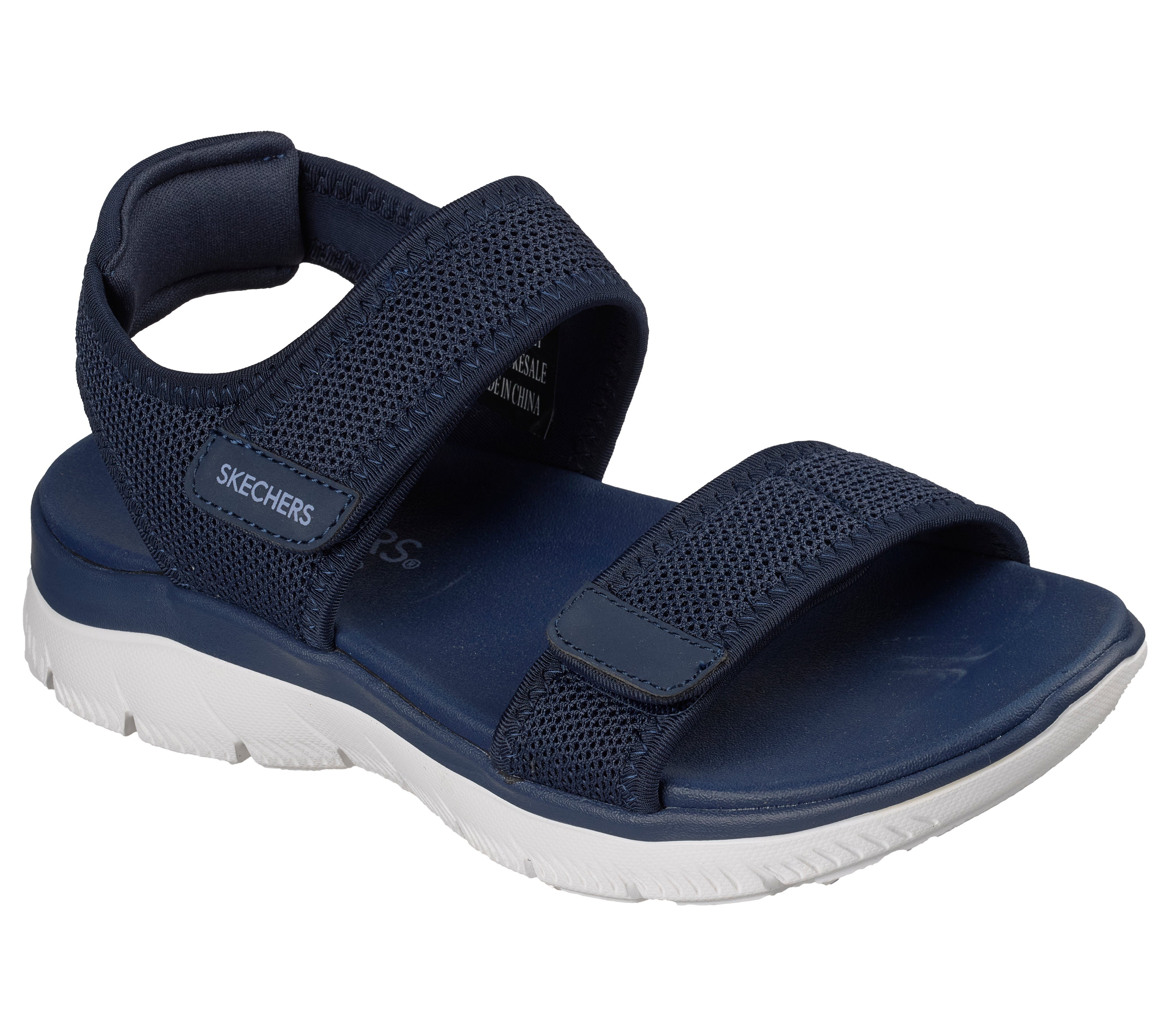 Skechers SUMMITS SANDAL-CUTE MARK Sandale Klettschuh, Freizeitsandale mit softer Fersenpolsterung