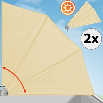 Deuba Balkonsichtschutz Sichtschutz Seitenmarkise Sonnenschutz Trennwand Wandhalterung